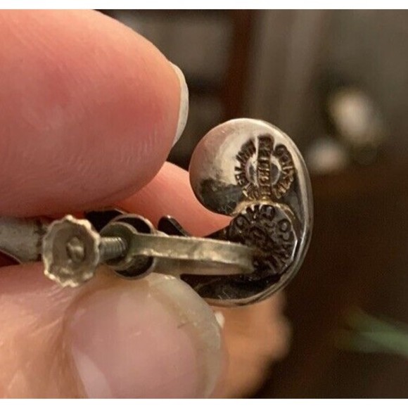 Margot de Taxco Sterling Silver 925 Mexico Necklace and Screw Earring Set 1950's - Picture 8 of 16